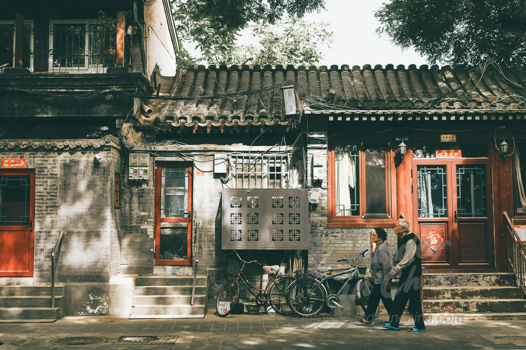 Una mañana tranquila en un hutong de Pekín.