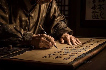 Practicing Calligraphy