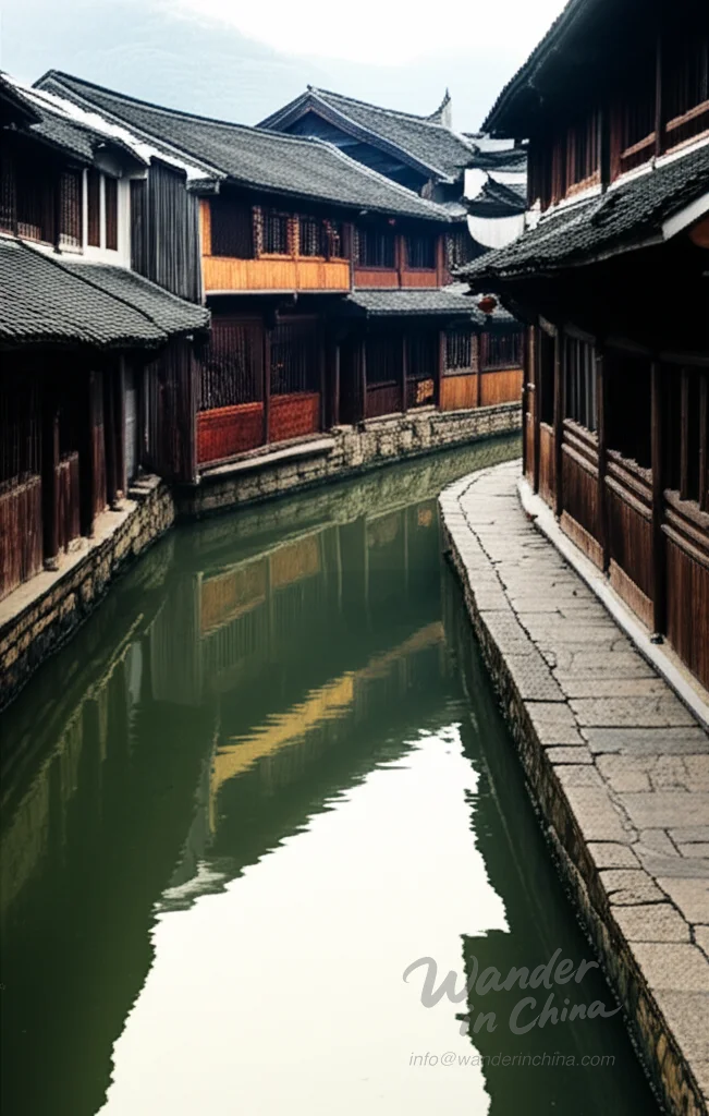 Canales y casas tradicionales en la Ciudad Antigua de Lijiang.