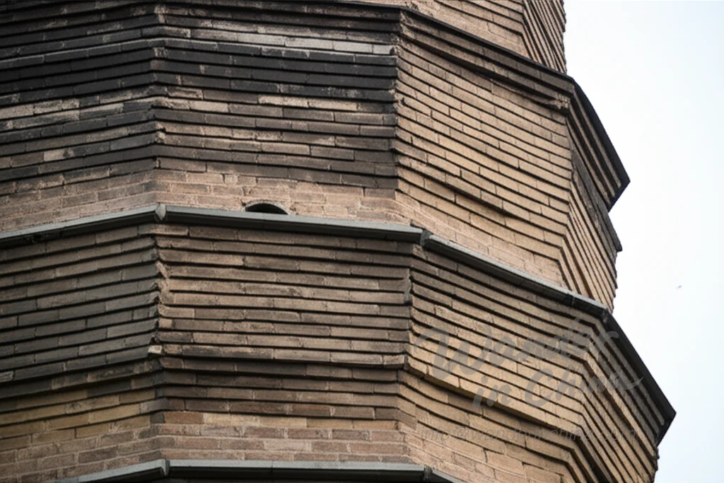 Detailed brickwork of Qianxun Pagoda, Three Pagodas of Dali.