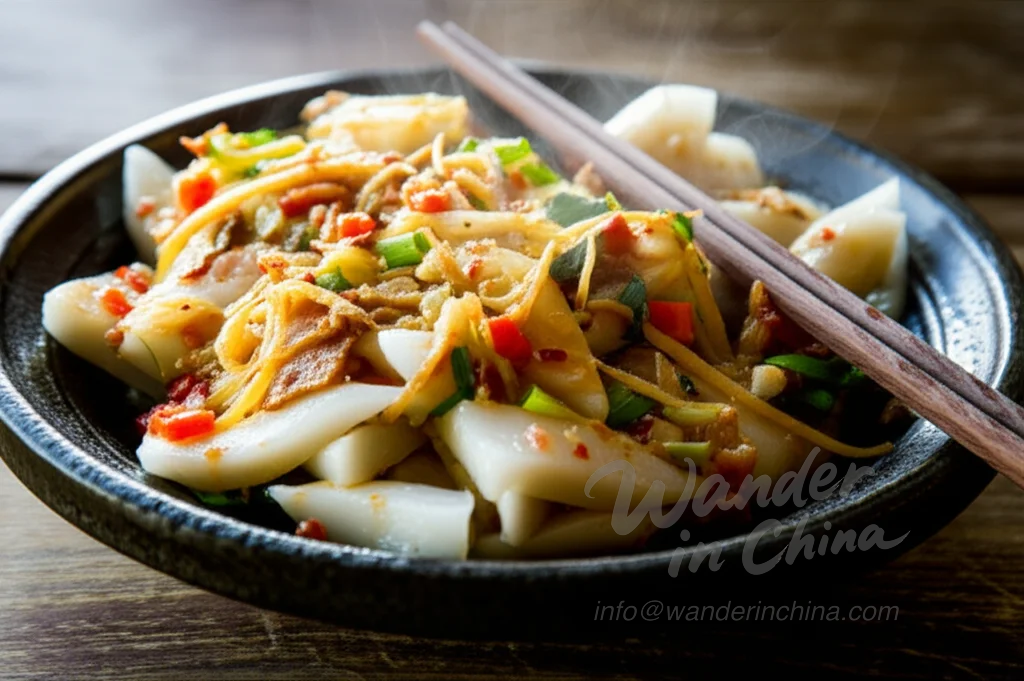 Erkuai, a traditional Dali rice cake dish.