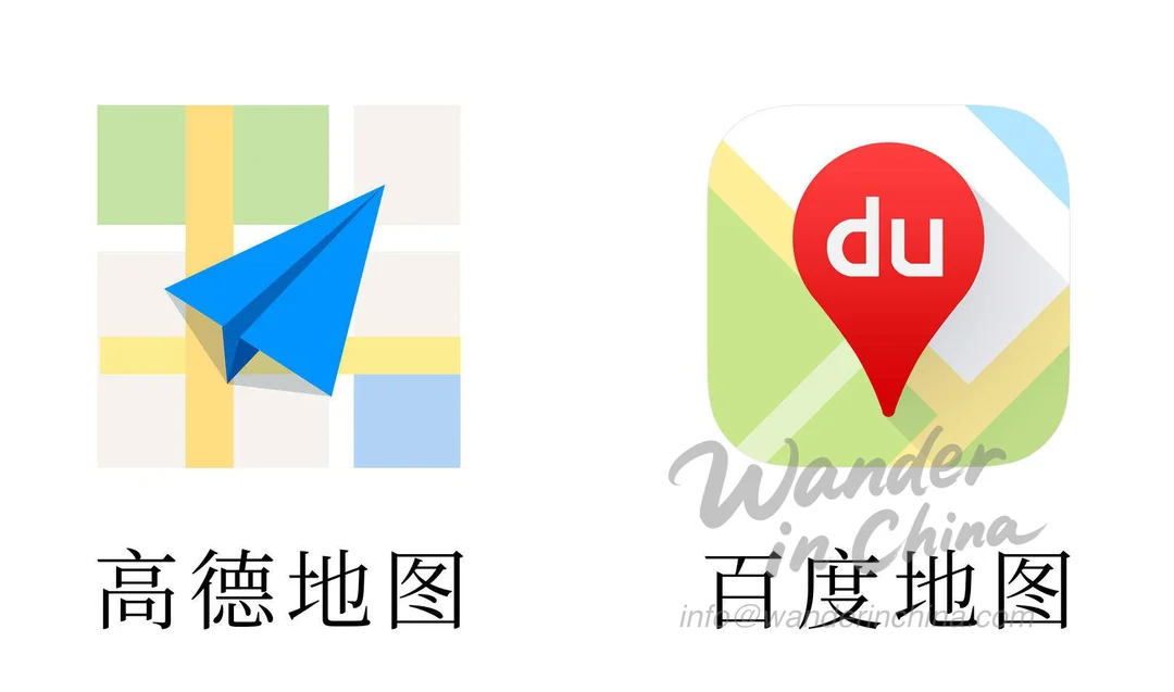 Baidu and Gaode Maps