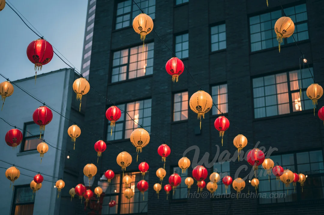 Guangzhou Mid-Autumn Festival Street Scene.