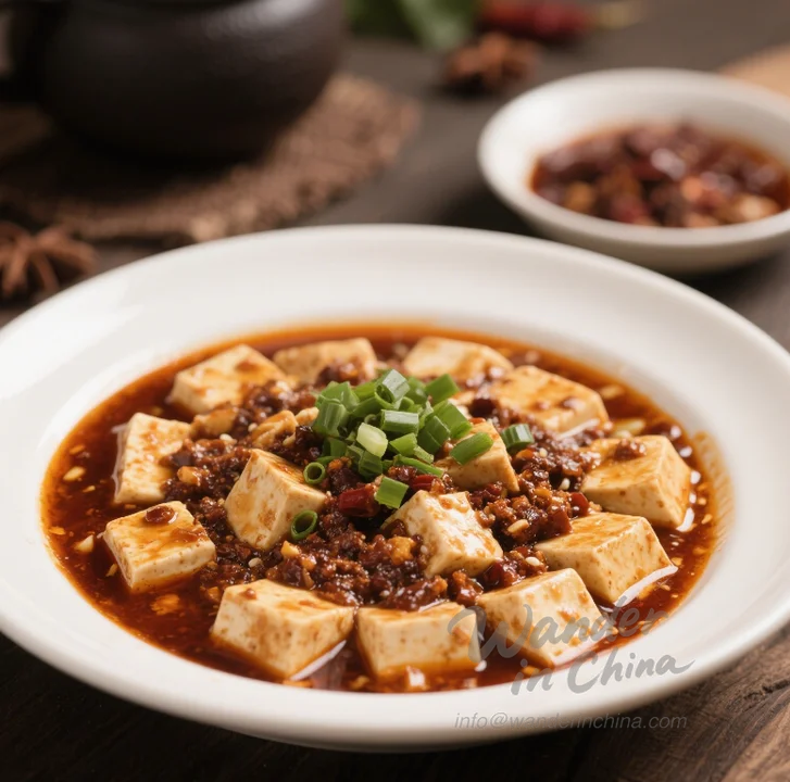 Close up of Mapo Tofu