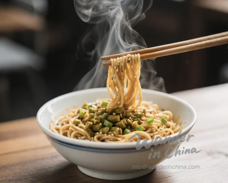 熱乾麺（ルーガンミェン）：本場の汁なし麺を味わう