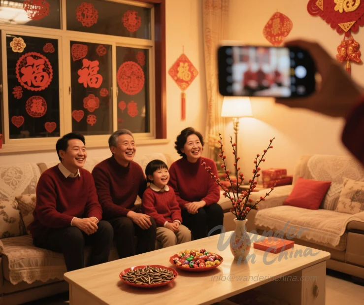 Decorations or activities related to Spring Festival